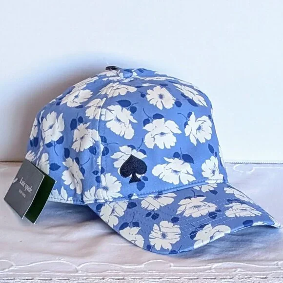 ♠️ Kate Spade New York Floral Cotton Baseball Cap NWT - Picture 2 of 7